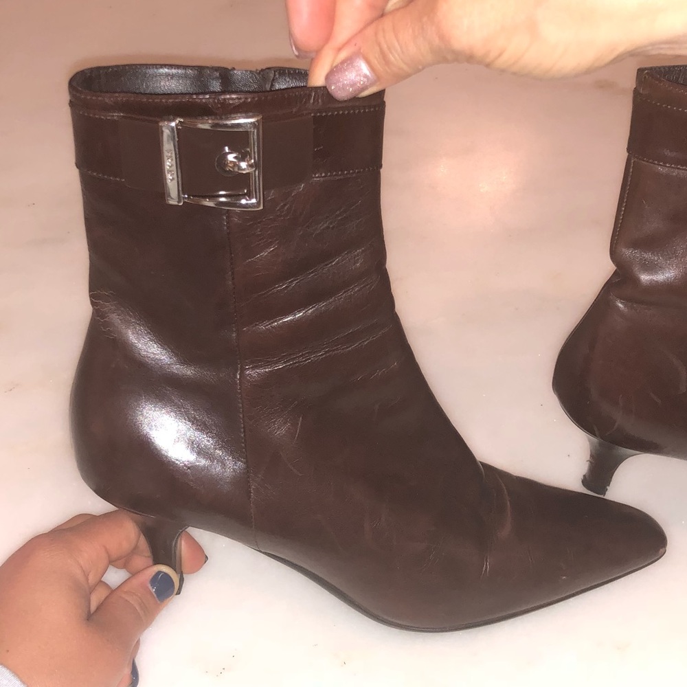 Brown Prada booties
